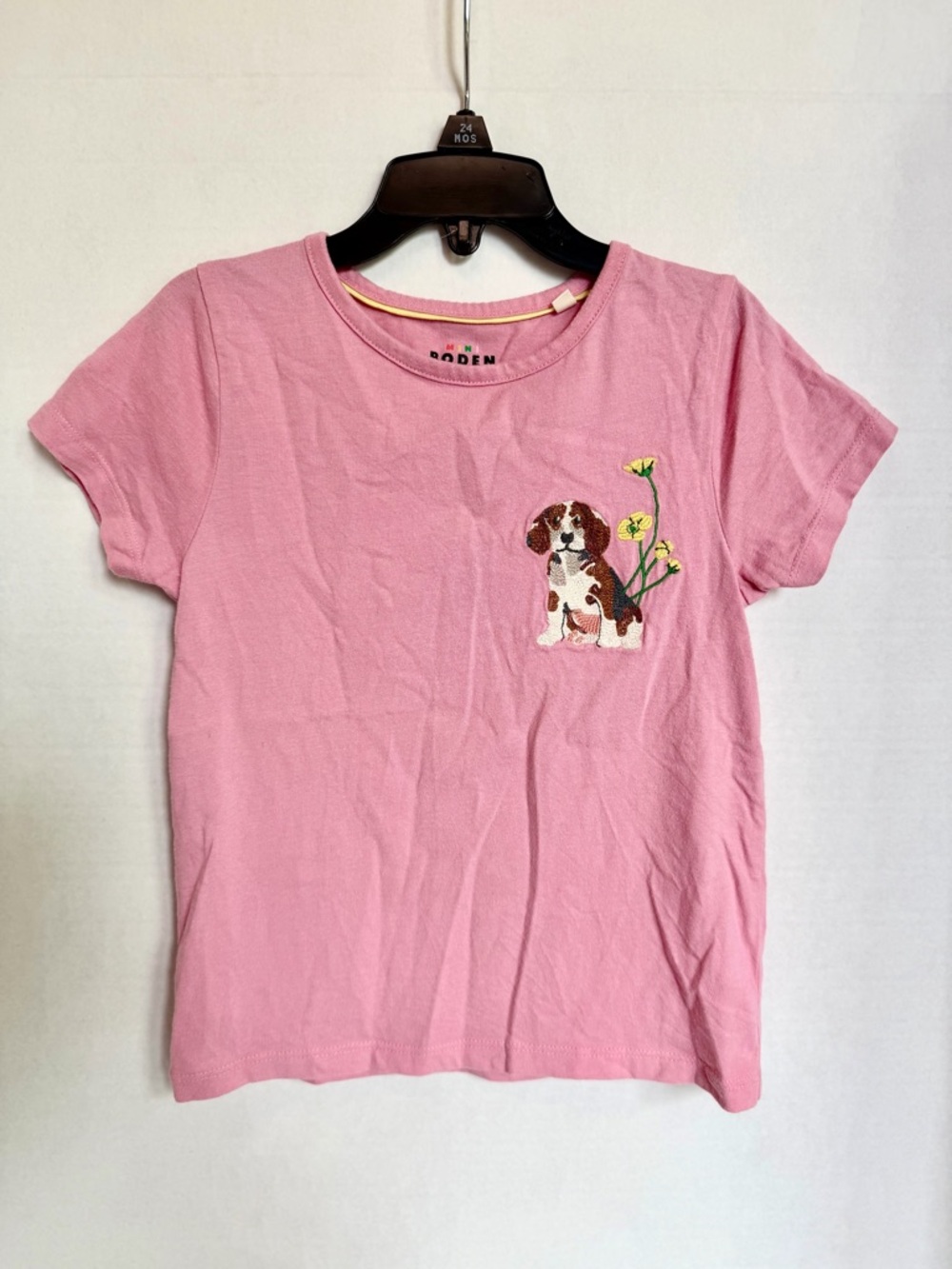 Mini Boden Pink Puppy Graphic Tee